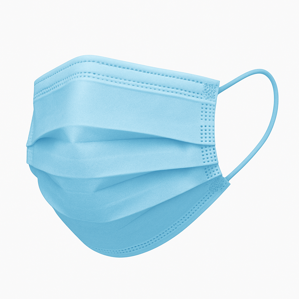 Cleanroom face masks for semiconductor electronics and controlled manufacturing environments