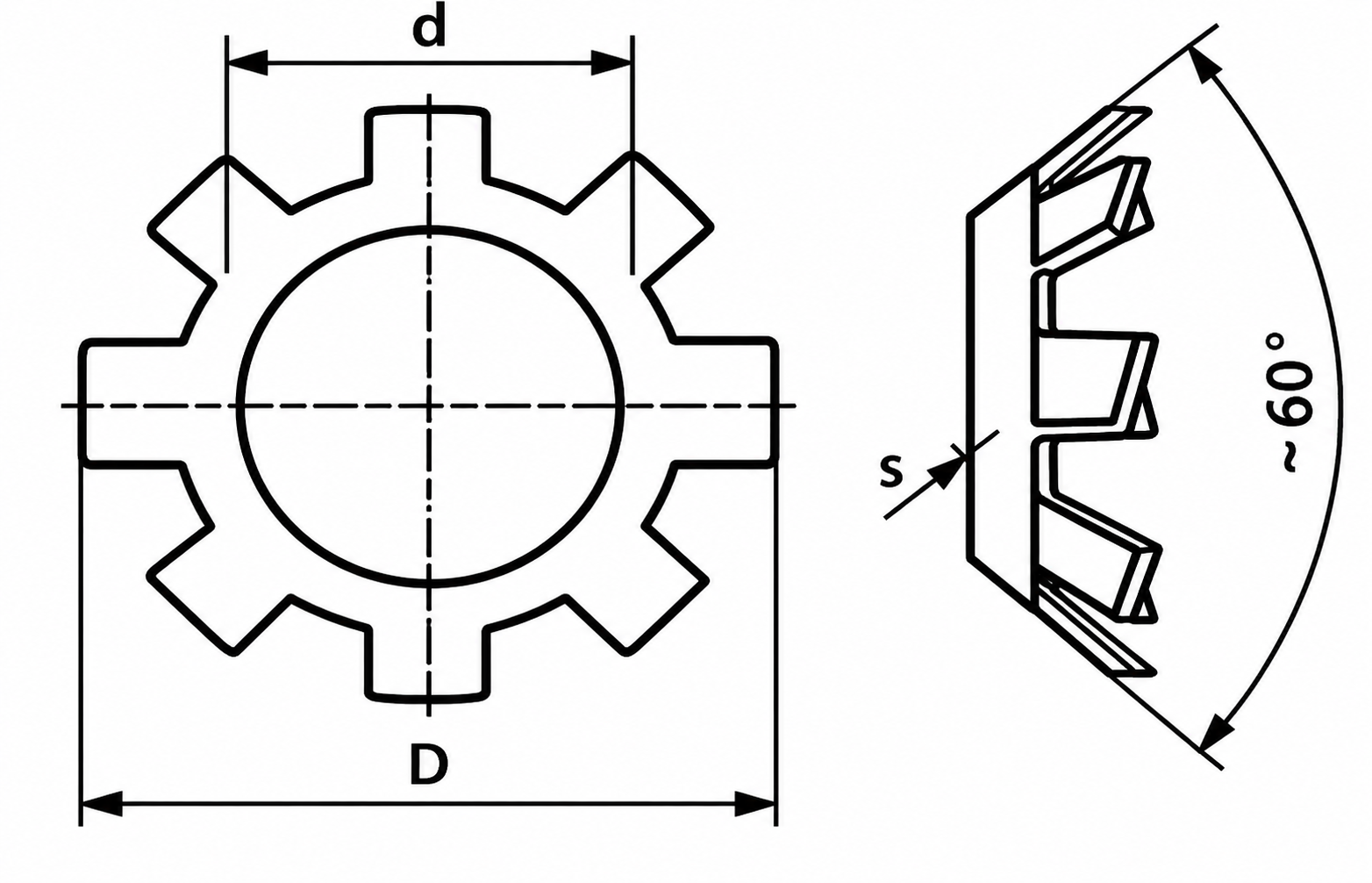 External Toothed — For Countersunk Head