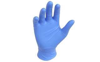 Cleanroom nitrile and latex gloves for semiconductor electronics and controlled manufacturing