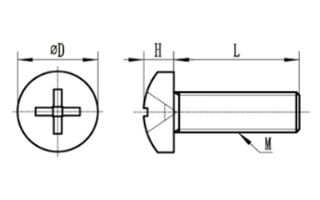 ISO 7045 PEEK pan head Phillips screws for non-metallic fastening in precision assemblies