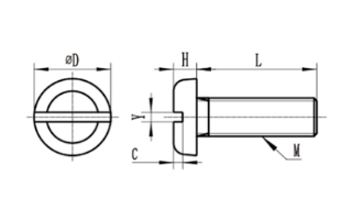 ISO 1580 PEEK slotted pan head screws for insulating and chemical resistant assemblies
