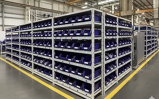 Organised production bins after Vendor Managed Inventory and Kanban bin control