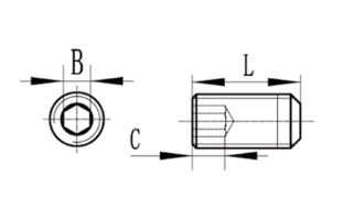 ISO 4026 PEEK hexagon socket flat point set screws for positioning and non-metallic fastening